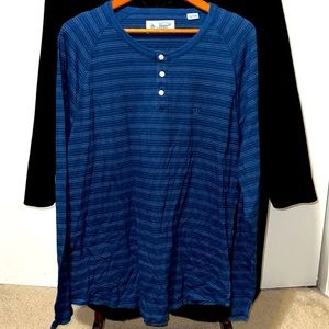 Original Penguin Henley Long Sleeves T-Shirt Size XL